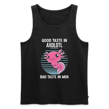 Axolotl drôle Axolotl mignon - Débardeur bio Premium Homme - noir - Devant - Michal (187cm)