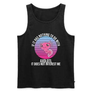 Axolotl drôle Axolotl mignon - Débardeur bio Premium Homme - noir - Devant - Michal (187cm)