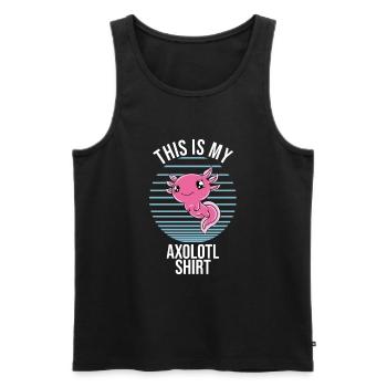Axolotl drôle Axolotl mignon - Débardeur bio Premium Homme - noir - Devant - Michal (187cm)