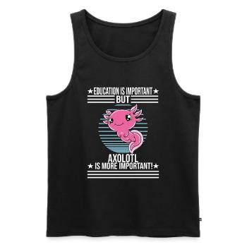 Funny Axolotl Cute Axolotl - Men's Premium Organic Tank Top - black - Front - Michal (187cm)