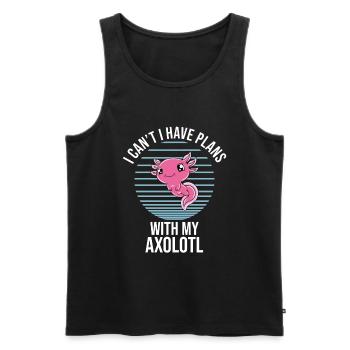 Axolotl drôle Axolotl mignon - Débardeur bio Premium Homme - noir - Devant - Michal (187cm)