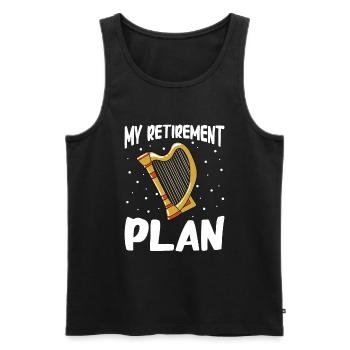 Harfenspieler Harfe Musik Harfenist - Männer Premium Bio Tank Top - Schwarz - Vorne - Michal (187cm)