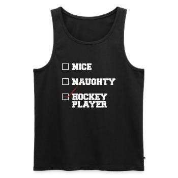 Eishockey Spruch für Eishockeyspieler - Männer Premium Bio Tank Top - Schwarz - Vorne - Michal (187cm)