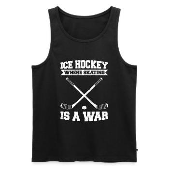 Eishockey Spruch für Eishockeyspieler - Männer Premium Bio Tank Top - Schwarz - Vorne - Michal (187cm)