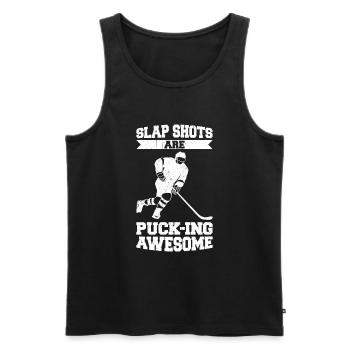 Eishockey Spruch für Eishockeyspieler - Männer Premium Bio Tank Top - Schwarz - Vorne - Michal (187cm)