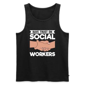 Sozialarbeiter Straßenarbeiter Streetworker - Männer Premium Bio Tank Top - Schwarz - Vorne - AI Model Male 178 light (178cm)