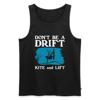 Kiteboarding Kitesurfer Kitesurfing Kiteboarder - Men's Premium Organic Tank Top - black - Front - AI Model Male 178 light (178cm)