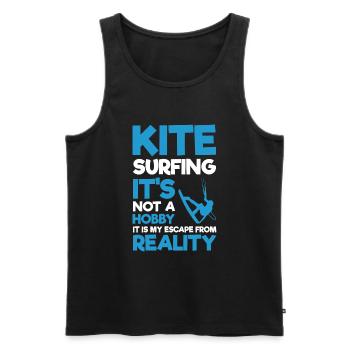 Kiteboarding Kitesurfer Kitesurfing Kiteboarder - Men's Premium Organic Tank Top - black - Front - AI Model Male 178 light (178cm)