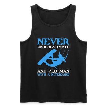 Kiteboarding Kitesurfer Kitesurfing Kiteboarder - Men's Premium Organic Tank Top - black - Front - AI Model Male 178 light (178cm)
