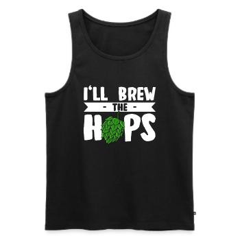 Beer Drink Beer Brewing Beer Brewer - Men's Premium Organic Tank Top - black - Front - AI Model Male 178 light (178cm)