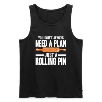 Baking Bread Bakery Bakery Bread Making - Men's Premium Organic Tank Top - black - Front - AI Model Male 178 light (178cm)