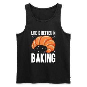 Baking Bread Bakery Bakery Bread Making - Men's Premium Organic Tank Top - black - Front - AI Model Male 178 light (178cm)