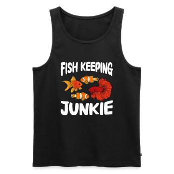 Aquaristik Fischzucht Aquarianer - Männer Premium Bio Tank Top - Schwarz - Vorne - AI Model Male 178 light (178cm)
