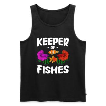 Aquaristik Fischzucht Aquarianer - Männer Premium Bio Tank Top - Schwarz - Vorne - AI Model Male 178 light (178cm)