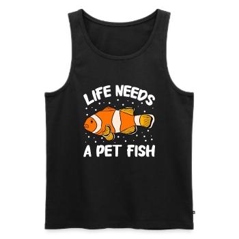 Aquaristik Fischzucht Aquarianer - Männer Premium Bio Tank Top - Schwarz - Vorne - AI Model Male 178 light (178cm)