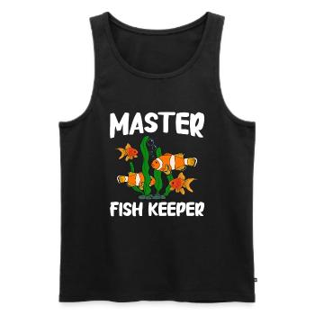 Aquaristik Fischzucht Aquarianer - Männer Premium Bio Tank Top - Schwarz - Vorne - AI Model Male 178 light (178cm)