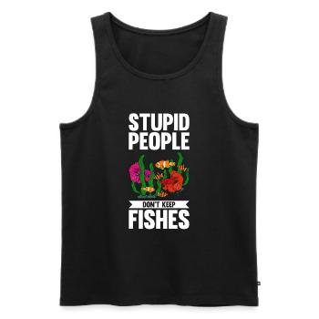 Aquaristik Fischzucht Aquarianer - Männer Premium Bio Tank Top - Schwarz - Vorne - AI Model Male 178 light (178cm)