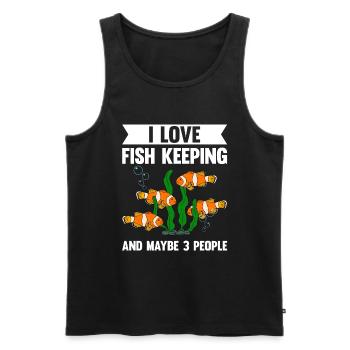 Aquaristik Fischzucht Aquarianer - Männer Premium Bio Tank Top - Schwarz - Vorne - AI Model Male 178 light (178cm)