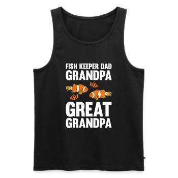 Aquaristik Fischzucht Aquarianer - Männer Premium Bio Tank Top - Schwarz - Vorne - AI Model Male 178 light (178cm)