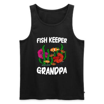 Aquaristik Fischzucht Aquarianer - Männer Premium Bio Tank Top - Schwarz - Vorne - AI Model Male 178 light (178cm)