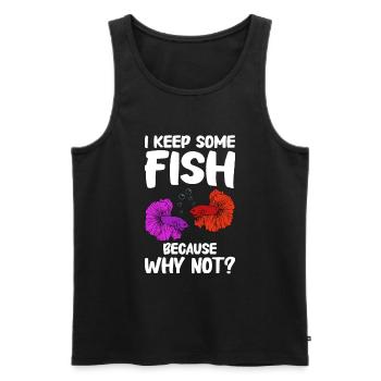 Aquaristik Fischzucht Aquarianer - Männer Premium Bio Tank Top - Schwarz - Vorne - AI Model Male 178 light (178cm)