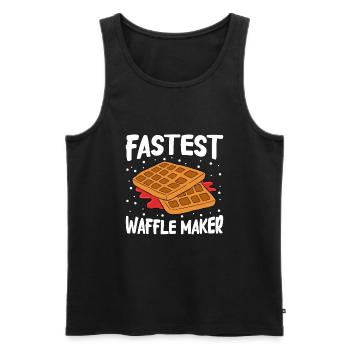 Waffel machen Waffeleisen - Männer Premium Bio Tank Top - Schwarz - Vorne - AI Model Male 178 light (178cm)