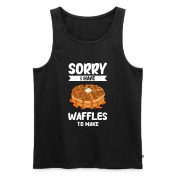 Waffel machen Waffeleisen - Männer Premium Bio Tank Top - Schwarz - Vorne - AI Model Male 178 light (178cm)