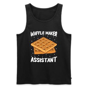 Waffel machen Waffeleisen - Männer Premium Bio Tank Top - Schwarz - Vorne - AI Model Male 178 light (178cm)