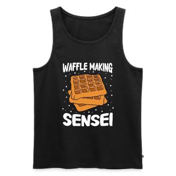 Waffel machen Waffeleisen - Männer Premium Bio Tank Top - Schwarz - Vorne - AI Model Male 178 light (178cm)
