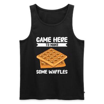 Waffel machen Waffeleisen - Männer Premium Bio Tank Top - Schwarz - Vorne - AI Model Male 178 light (178cm)