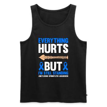 Ankylosing spondylitis, ankylosing spondylitis - Men's Premium Organic Tank Top - black - Front - AI Model Male 178 light (178cm)