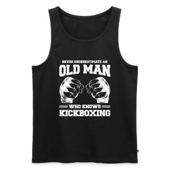 Kickboxen Kickboxer Kickboxing - Débardeur bio Premium Homme - noir - Devant - Michal (187cm)