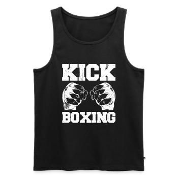 Kickboxen Kickboxer Kickboxing - Men's Premium Organic Tank Top - black - Front - AI Model Male 178 light (178cm)