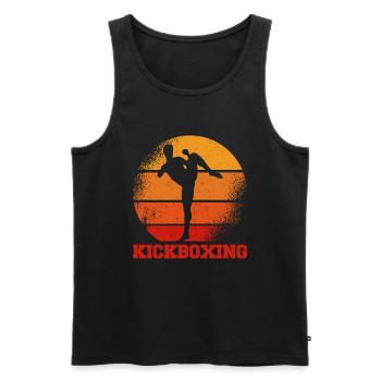 Kickboxen Kickboxer Kickboxing - Men's Premium Organic Tank Top - black - Front - AI Model Male 178 light (178cm)
