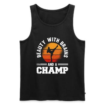 Kickboxen Kickboxer Kickboxing - Men's Premium Organic Tank Top - black - Front - AI Model Male 178 light (178cm)