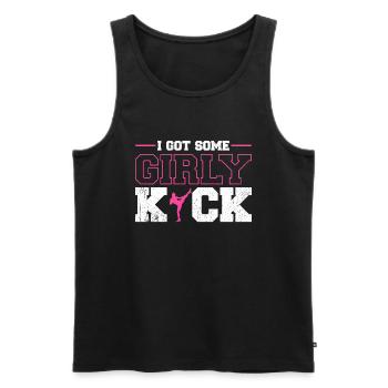 Kickboxen Kickboxer Kickboxing - Men's Premium Organic Tank Top - black - Front - AI Model Male 178 light (178cm)