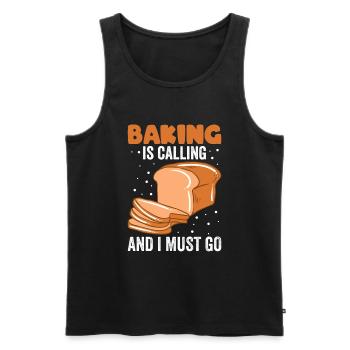 Baking Bread Bakery Bakery Bread Making - Men's Premium Organic Tank Top - black - Front - AI Model Male 178 light (178cm)
