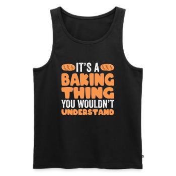 Baking Bread Bakery Bakery Bread Making - Men's Premium Organic Tank Top - black - Front - AI Model Male 178 light (178cm)