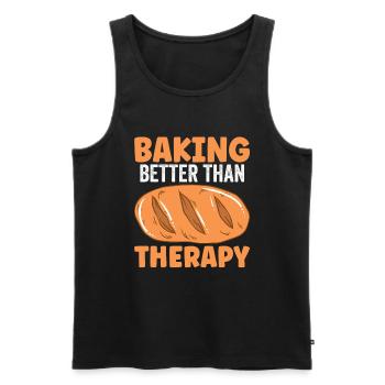 Baking Bread Bakery Bakery Bread Making - Men's Premium Organic Tank Top - black - Front - AI Model Male 178 light (178cm)