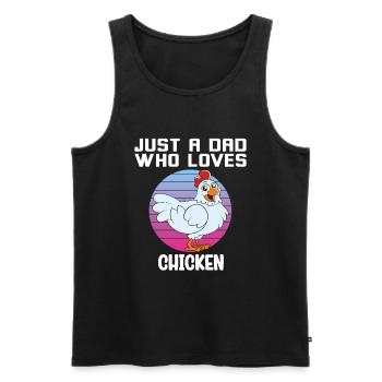Lustiger Hühner Spruch Huhn - Männer Premium Bio Tank Top - Schwarz - Vorne - AI Model Male 178 light (178cm)