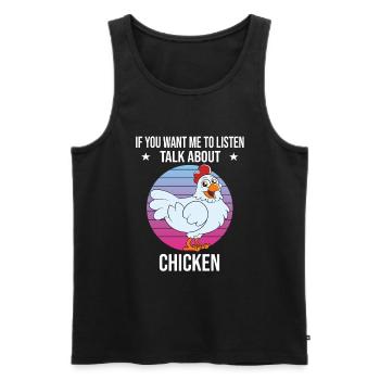 Drôle De Poulet Dire Poulet - Débardeur bio Premium Homme - noir - Devant - Michal (187cm)