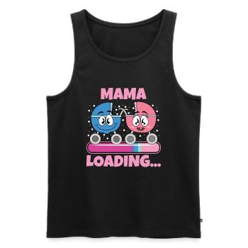 Mama 2024 werdende Mutter Schwangerschaft - Männer Premium Bio Tank Top - Schwarz - Vorne - Michal (187cm)