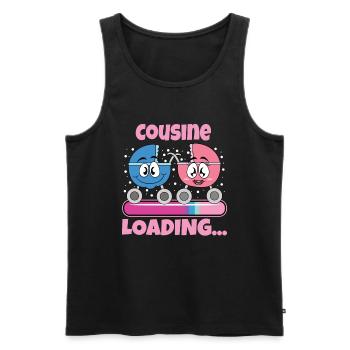 Cousine werden Cousine 2024 - Männer Premium Bio Tank Top - Schwarz - Vorne - Michal (187cm)