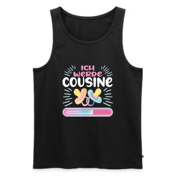 Cousine werden Cousine 2024 - Männer Premium Bio Tank Top - Schwarz - Vorne - Michal (187cm)