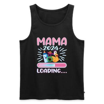 Mama 2024 werdende Mutter Schwangerschaft - Männer Premium Bio Tank Top - Schwarz - Vorne - Michal (187cm)