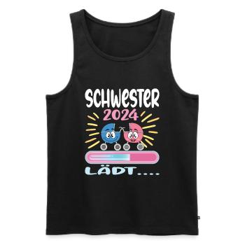 Schwester werden Schwester 2024 - Männer Premium Bio Tank Top - Schwarz - Vorne - Michal (187cm)