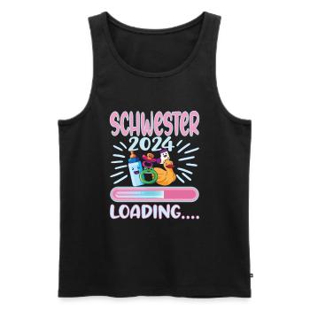Schwester werden Schwester 2024 - Männer Premium Bio Tank Top - Schwarz - Vorne - Michal (187cm)