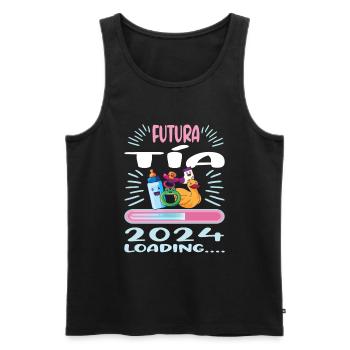 Tante 2024 Tante Werden 2024 - Männer Premium Bio Tank Top - Schwarz - Vorne - Michal (187cm)
