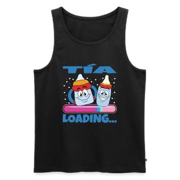 Tante 2024 Tante Werden 2024 - Männer Premium Bio Tank Top - Schwarz - Vorne - Michal (187cm)