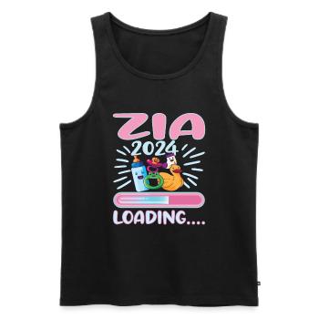 Zia 2024 Loading Tante 2024 - Männer Premium Bio Tank Top - Schwarz - Vorne - AI Model Male 178 light (178cm)